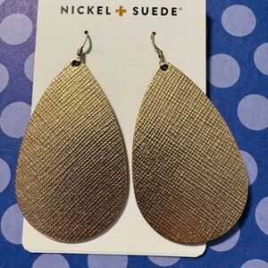 NWT Nickel & Suede Earrings